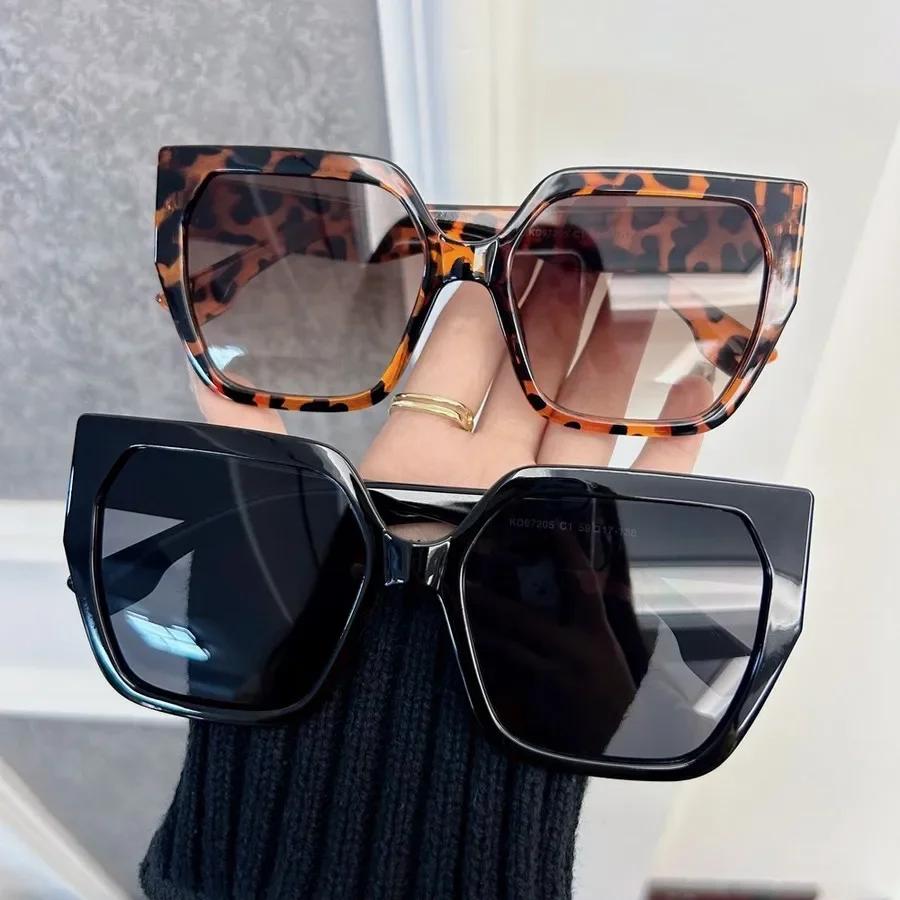 Dámské pánské trendy sluneční brýle Cat Eye, značkové, čtvercové, s velkým rámem, zrcadlové, klasické