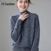 Fanzhen Women's High-Neck Cashmere Knit Sweater