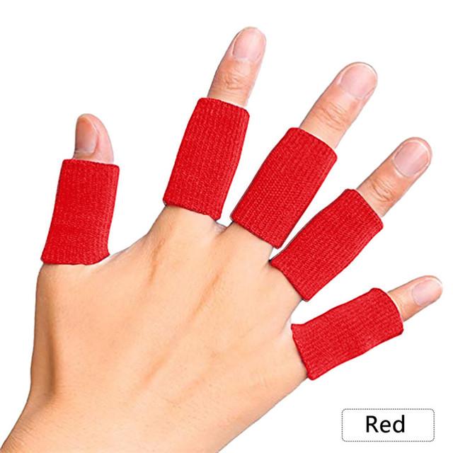 10-pack elastiska fingerhandskar Sportstöd Artrit Finger Guard utomhus Basket Volleyboll Guard