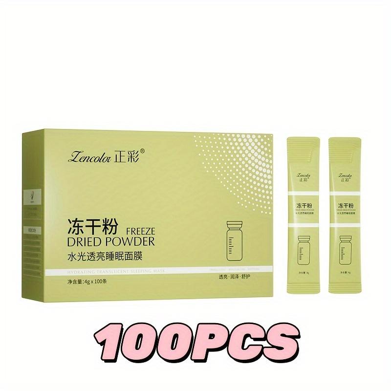 Hypoallergenic Moisturizing Sleeping Mask - 1 Box (100 Packs) Lazy Mask for All Skin Types, Wash-Free, Portable - Night Facial Care