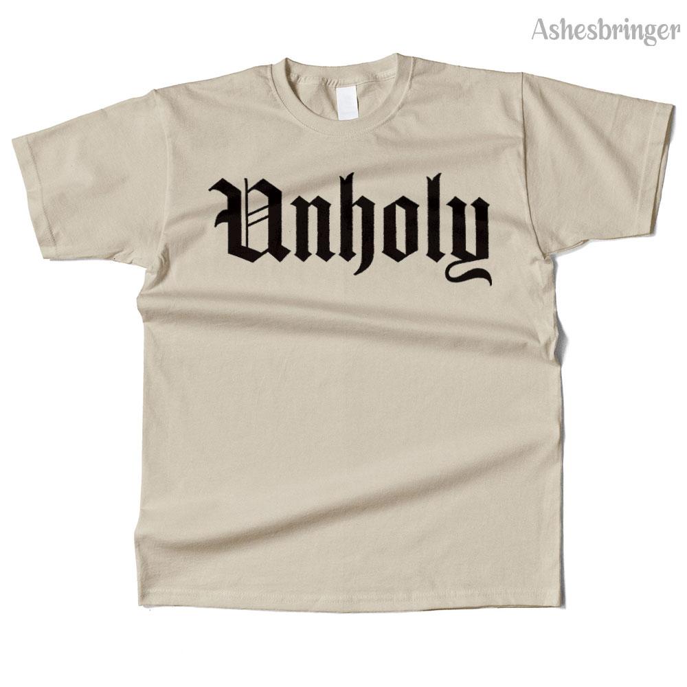 Unisexs Cotton Unholy Champion Graphic High Quality T Shirt Street Casual Style Tee for Unisex and Women