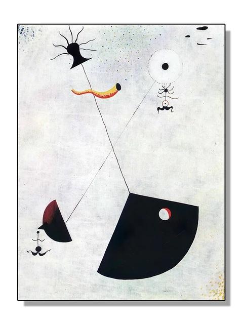 Famous Joan Miro Surrealism Artwork Posters Abstract Canvas Painting Retro Wall Art For Modern Living Room Home Decoration