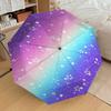1pc Rainbow Galaxy Pattern Umbrella  Automatic Opening and Closing Umbrella, High Quality Umbrella, Ideal Gift for Her 190