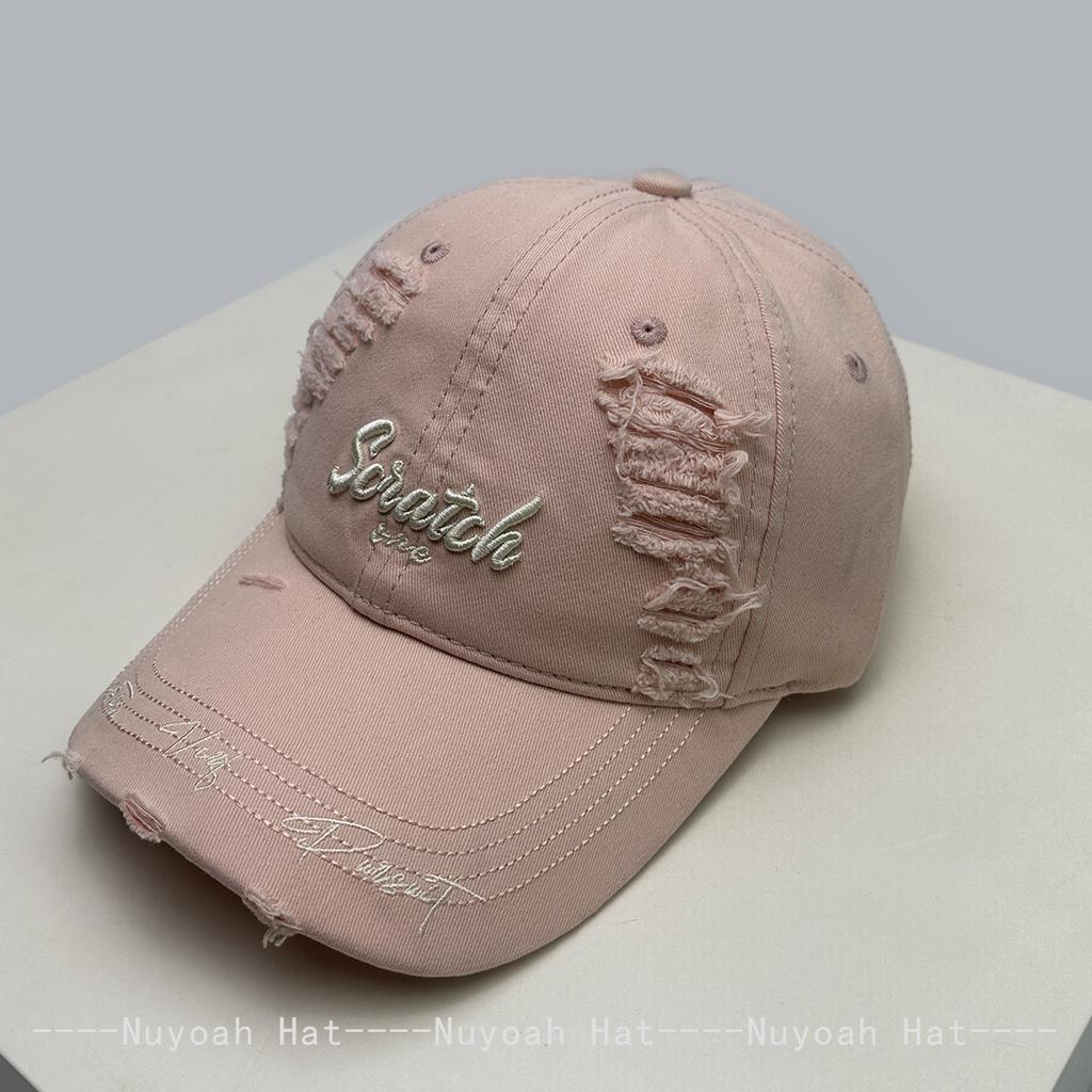 Korean Broken Style 3D Letters Embroidery Sunshade Baseball Hats New Men Women Versatile Casual ins Peaked Caps Fashion Retro