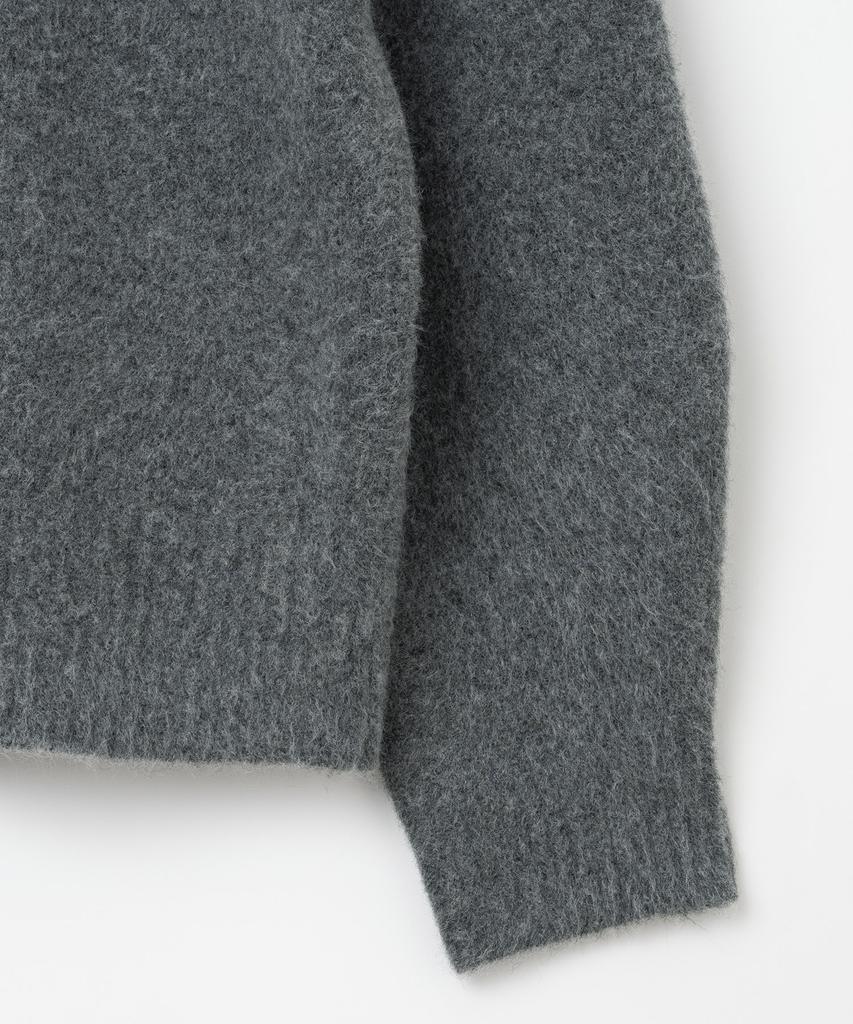 MILLO ARCHIVE Crop Silhouette V-Neck Knit [Charcoal]