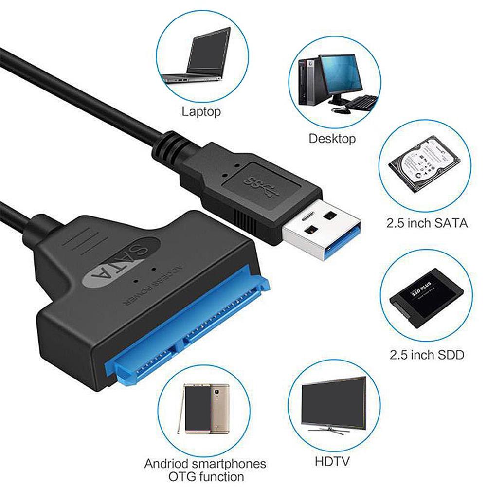 Hard Disk Adapter Cable 2.5 Inch USB Easy Drive Cable Hard Drive Easy Drive Line SATA22 Pin String Oral Line