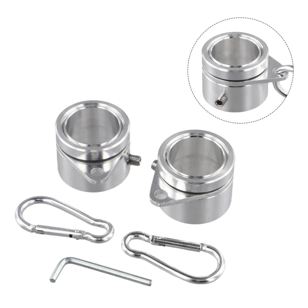 1 Set Flags Pole Clip Mounting Rings With Clip Flagspole Fittings Rotating Flagspole Rings Flagpole Swivel Buckle Accessories