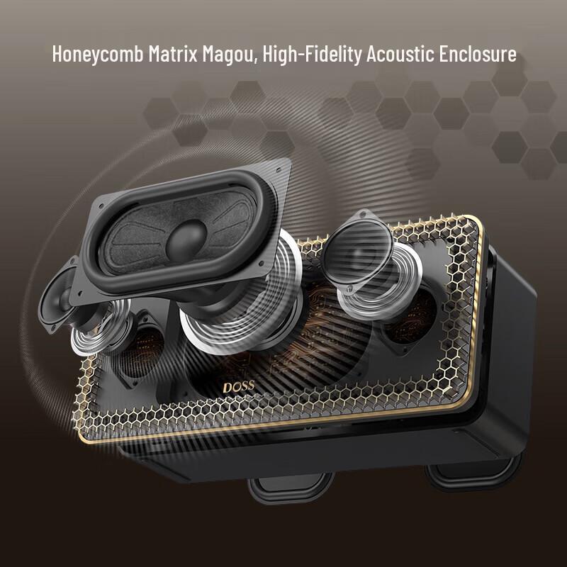 DOSS WB-582 HIFI Portable Bluetooth Speaker CN Plug (adapter Included) (CN Version)