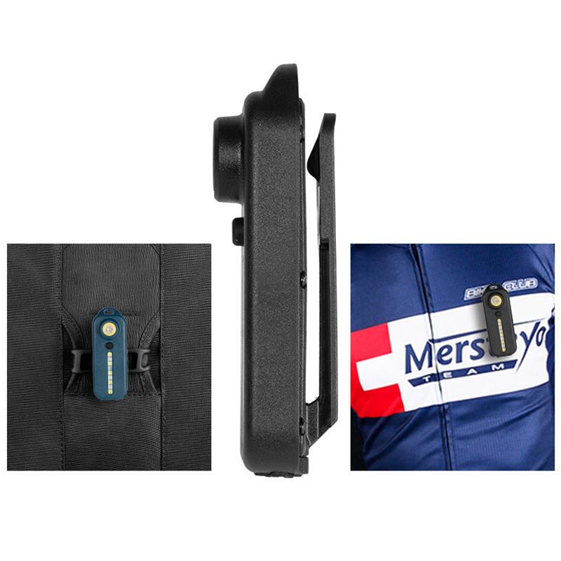 Led Red And Blue Shoulder Police Light With Clip Usb Torch Bike Warn Lantern
