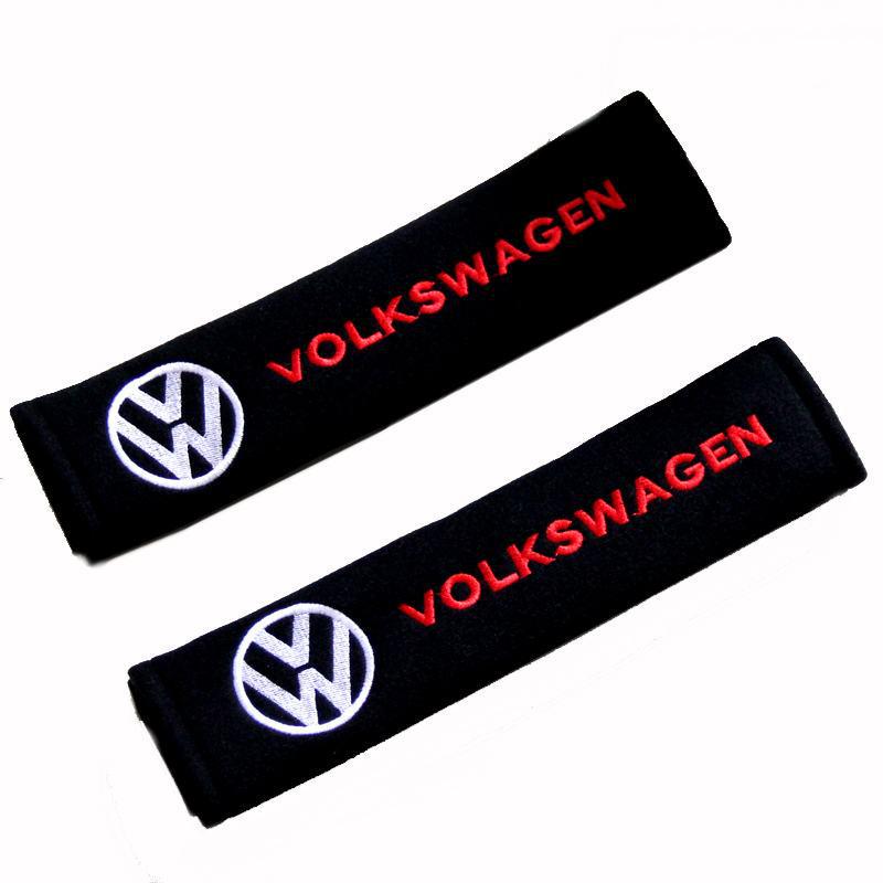 2/4PCS Car Headrest Cover Auto Seat Cover Head Neck Rest Pillow for VW Volkswagen Golf Polo Passat Touran Jetta Auto Styling BAU1