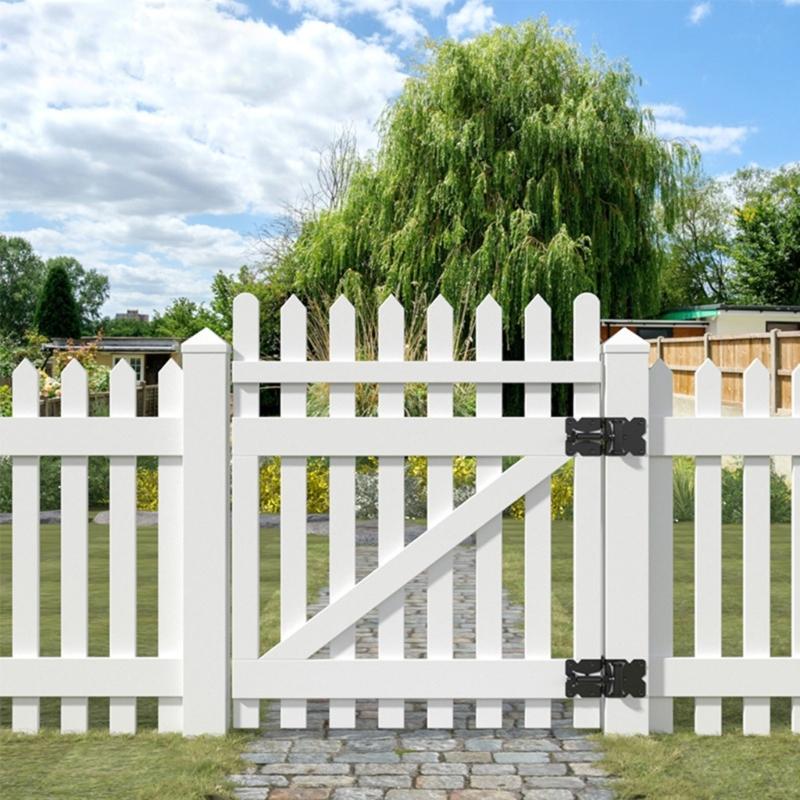 Charnière de Portail à Fermeture Automatique Ferme-Porte en Acier Inoxydable Angle de 90 Degrés Quincaillerie de Charnière de Portail de Jardin de Clôture Facile à Installer