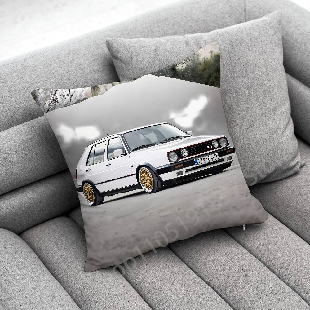 G-GOLF Car G-Gti Throw Pillow Case For 50x50cm 40x40cm 55x55cm 45x45cm 30x30cm Square Bedroom Pillowcase Cover