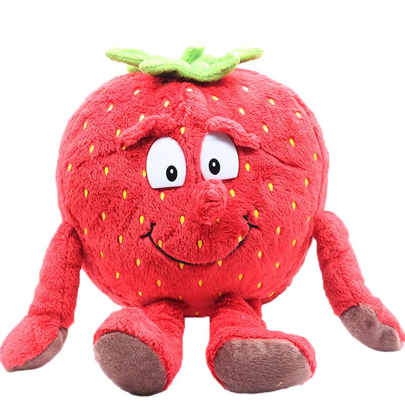 Peluche di Frutta e Verdura da 25 cm Aglio Fragola Broccoli Anguria Zucca Morbida Bambola di Peluche Regalo per Bambini