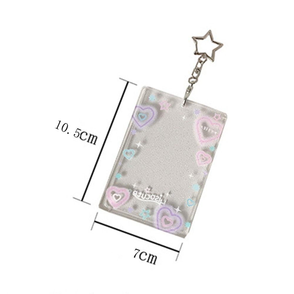 2.7x4.1 Inch Acrylic Photocard Holder Transparent with Keychain Photo Card Case Protetion Cover Ins
