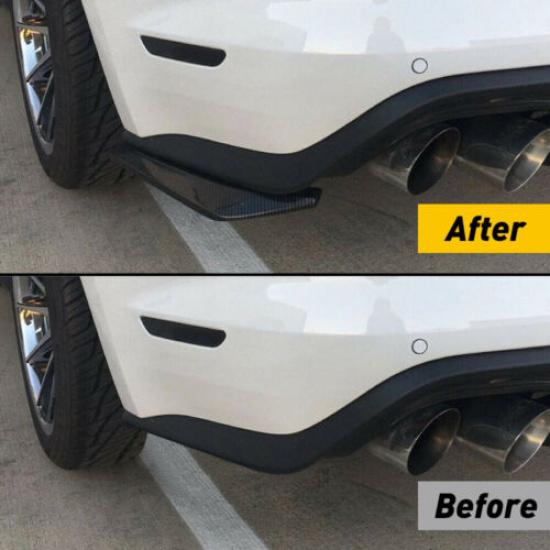 Universal Carbon Fiber Car Bumper Corner Rear Lip Splitter Diffuser Body Kit