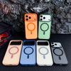 iPhone 17 Pro Max Magnetic Matte Protective Case, Contrasting Colors, Skin-Feel Finish, Apple 16 Compatible