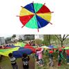 4 Farben Kinder Fallschirm mit Griffen Outdoor Spiele Spielzeug