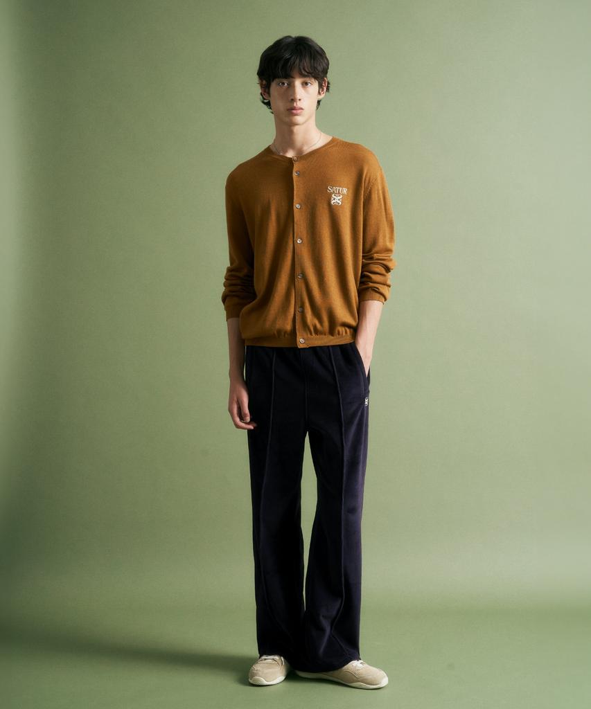 Seteo Rawton Velour Track Pants Navy