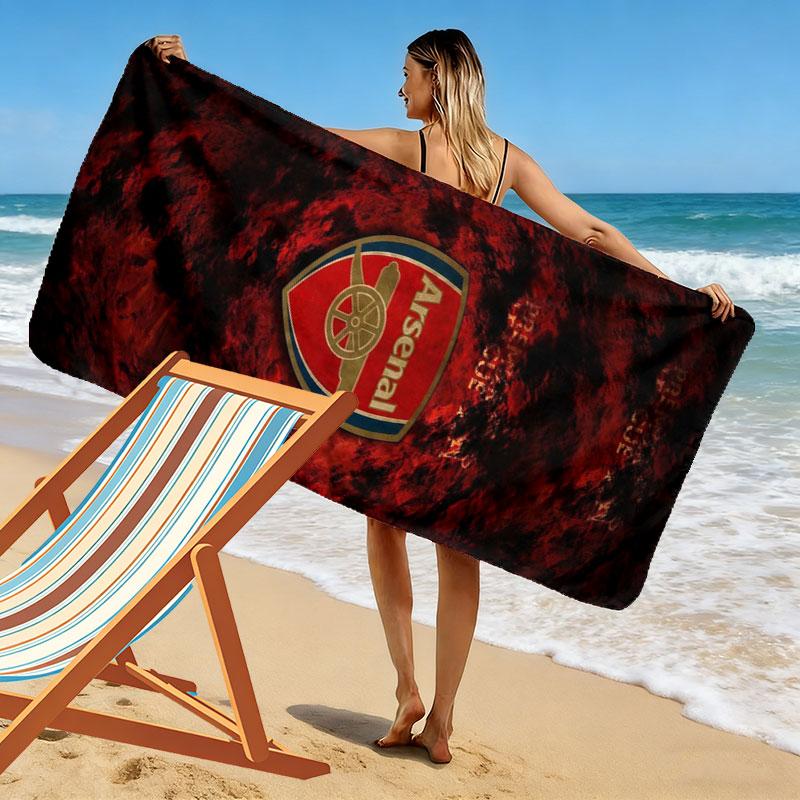 Arsenal F Print Beach Towel, Large Soft Quick Dry Towel for Beach Camping Swimming