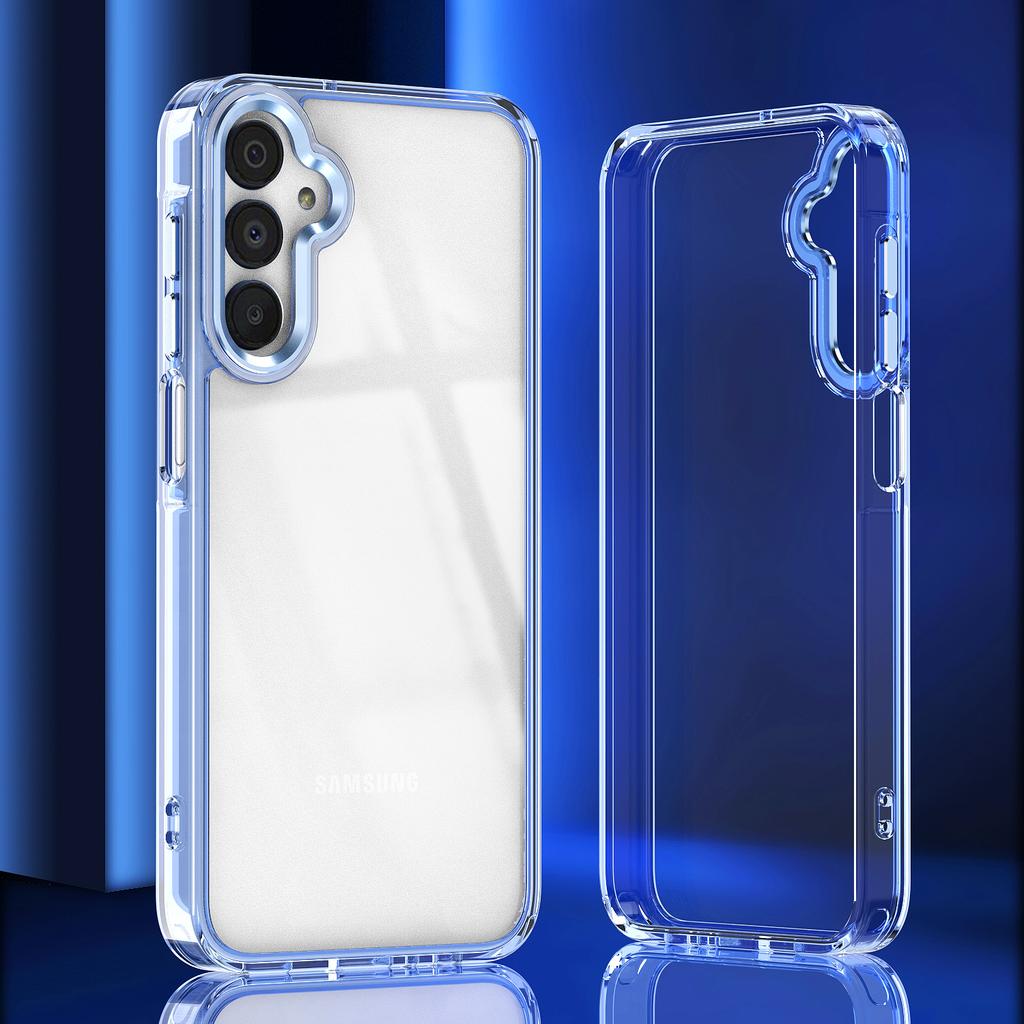 Capa Transparente à Prova de Choque de Luxo para Samsung Galaxy S25 S24 S23 S22 Ultra Plus S25 Edge S25FE S24FE S23FE S21FE A53 A52