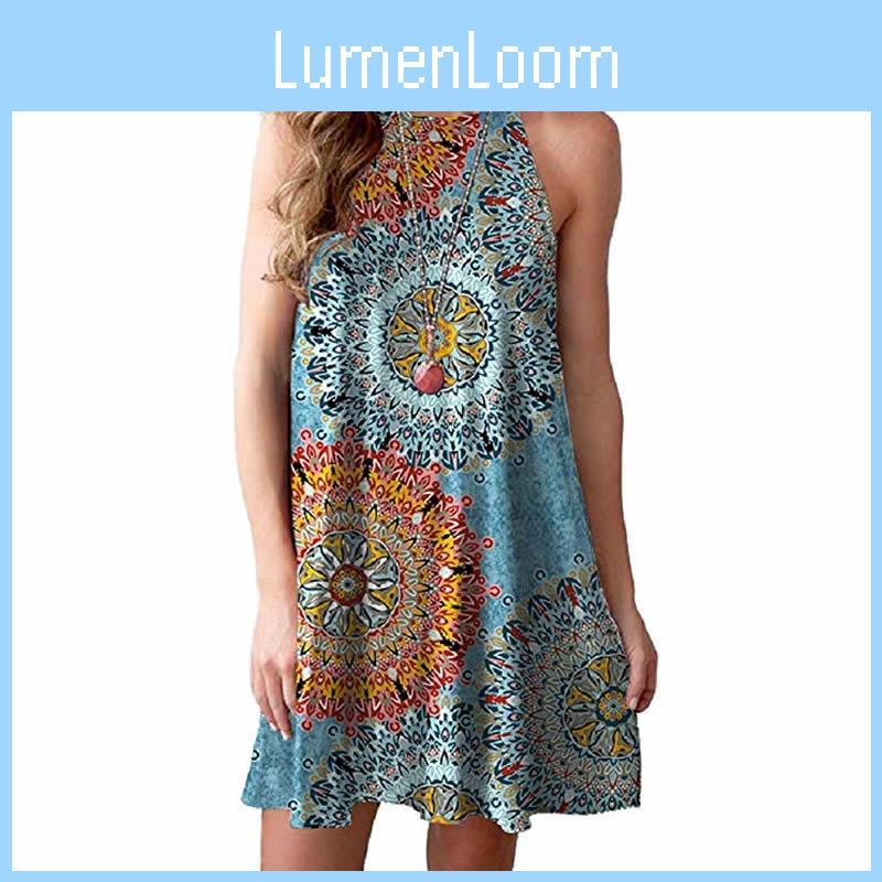 Elegantes Damenmode-Minikleid mit Farbspleiß-Print und Hängerkragen, Saum, in Premium-Qualität
