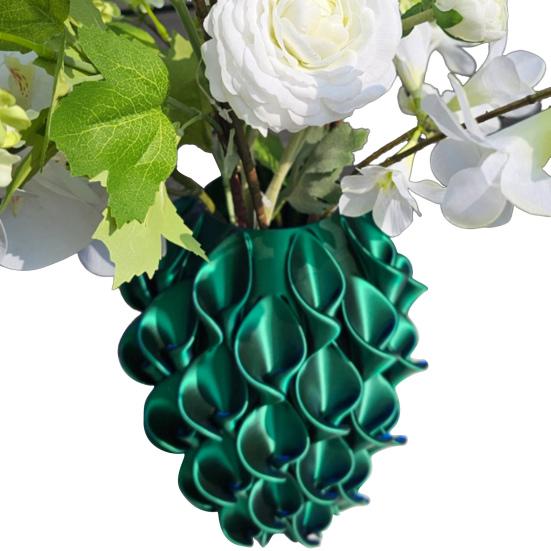 3D Printed Wavy Vase Modern Boho Vase Table Centerpiece Vase for Dried Artificial Flowers Home Room Wedding