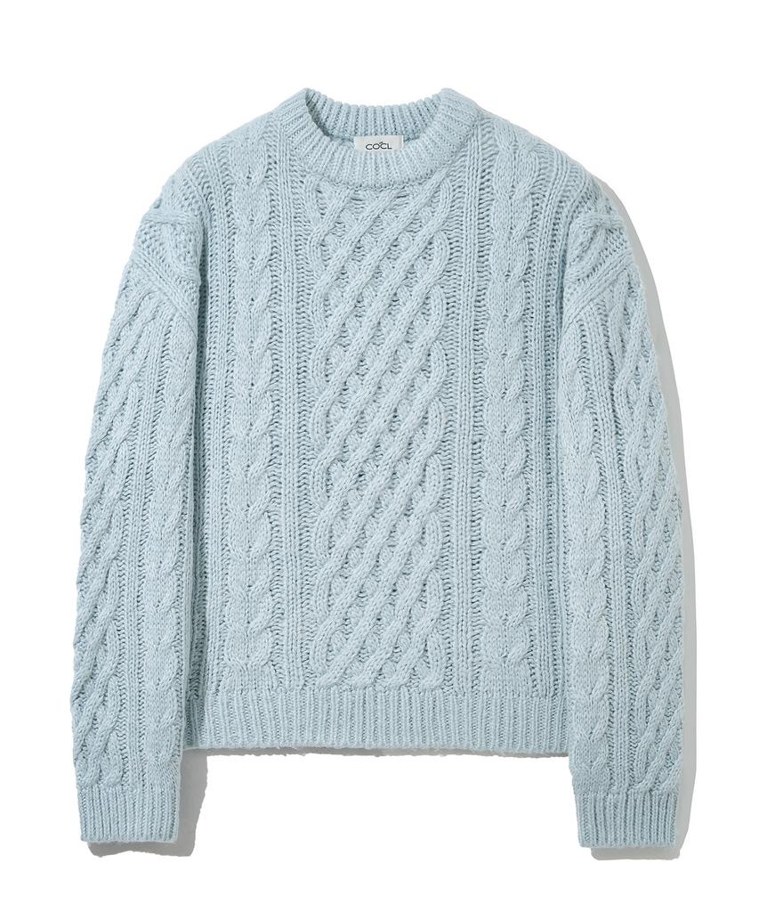 COSTUME O’CLOCK [2Pack] Round Fisherman Semi-Crop Knit 11 Color Cooskt050Set
