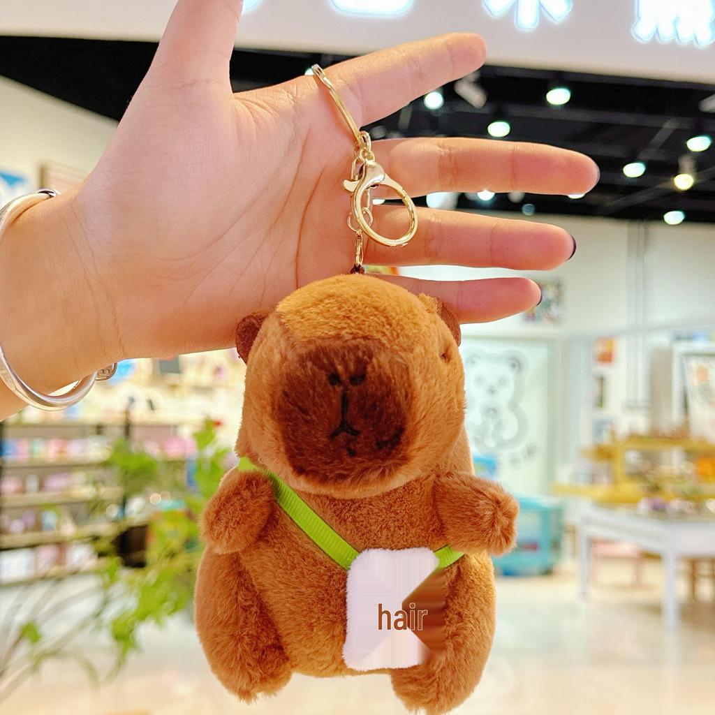 Ciondolo Capibara Peluche Bambola Portachiavi Zaino - Fascino per Borsa Celebrità di Internet Best-Seller