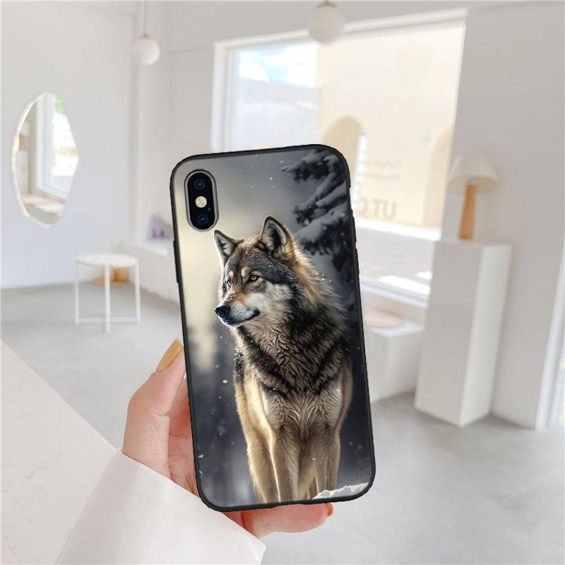LO7 Animal Wolf Soft Shell Phone Case for Redmi Note 10 11 12 Pro Max 10S 10C 10T 11A 11S 12S 12C