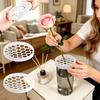 4Pcs Reusable Silicone Vase Grid Insert DIY Flower Arrangement Holder for Home Wedding Floral Table Decor