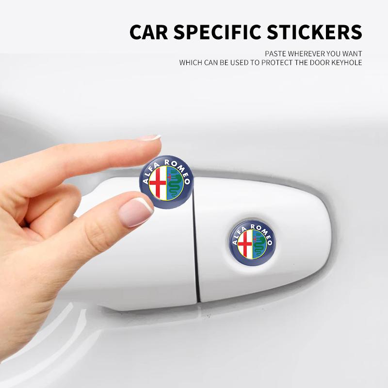 New 3D Car Interior Decorative Stickers Key Badge Steering Wheel Decoration Stickers For Alfa Romeo 308
