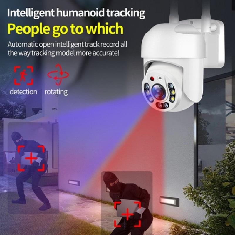 HD 1080P/720P WiFi IP Camera Wireless Speed Dome PTZ IP66 Waterproof CCTV IR Outdoor NetCam Monitoring Auto Tracking Full Color Night Vision