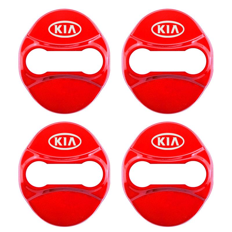 4Pcs 3 Type For Kia Rio Ceed Sportage Cerato Soul Car Door Lock Cover Sticker Metal Emblem Decal Auto Door Styling