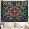 Ornate Mandala Tapestry Boho Wall Hanging Ethnic Polyester Textile Art for Living Room Decoration Home Decor Artwork Bohemian St