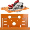 1 Stück Robuste Orange Verstellbare Grundplatte für Holzschneidemaschinen - Passform, Verschleißfest mit Kreissägeführung, Verstellbare Sägeführung