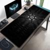 Large Gaming Mouse Pad with Cool Hexagonal Geometric Lightemitting Pattern for Computer Desk Mat Suitable for Office Use Rubber