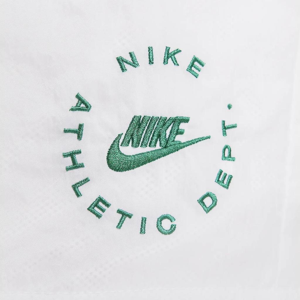 Nike High-Waisted Woven Logo Print Casual Shorts Women shorts White FN7219-100