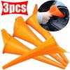 Car Long Stem Funnel Gasoline Oil Fuel Filling Tools Anti-splash Plastic Oil Funnel Motorcycle Refueling Tools Auto Accessories