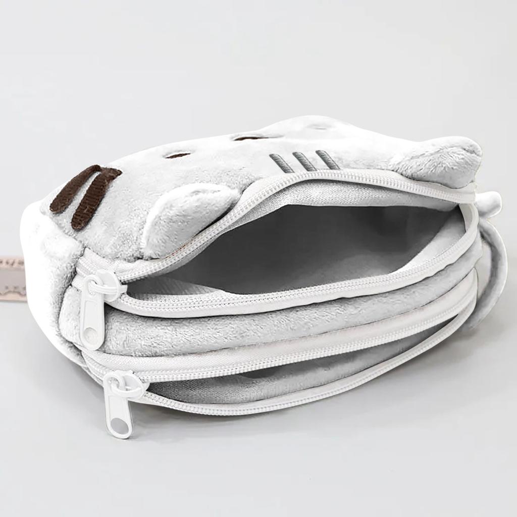 Napping Cute Double Practical Pen Bag Student Stationery Box Storage Bag