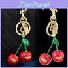 Cherry Fruit Keychain With Smile Facial Resin Charm For Womens Bags And Backpacks