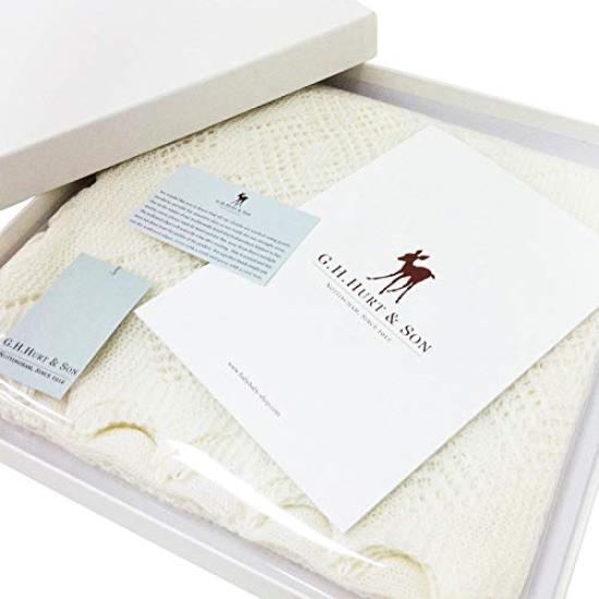 Swaddle Nottingham Lace Shawl Distributor G.H.HURT&SON (Authorized Product) (white)
