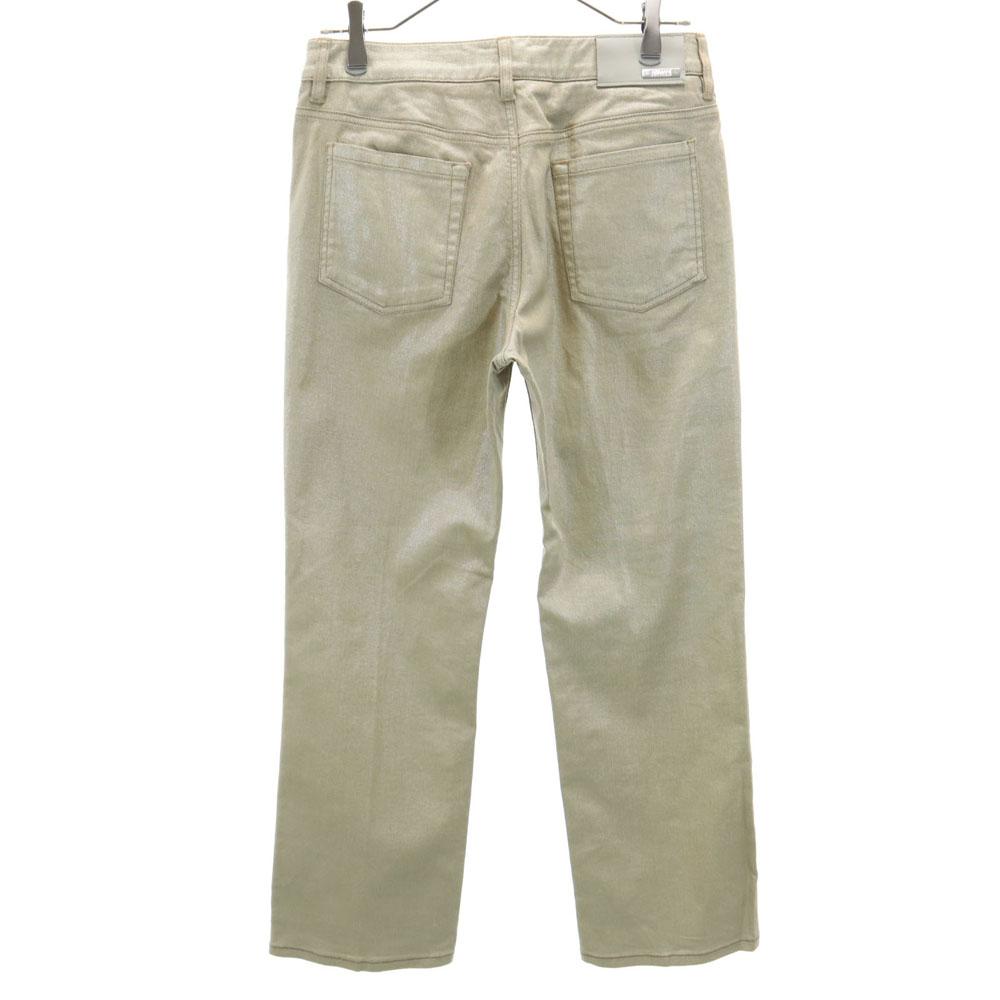Armani Collezioni Made In Italy Lame Long Pants W27 Beige Stretch Women Used