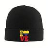 New New I Heart Venezuela Flag Knitted Hat Womens Unisexs Beanie Autumn Winter Casual Hat Acrylic Venezuelan Sandwich Warm C