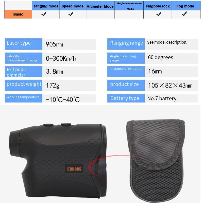 450M HD Laser Rangefinder For Golf Hunting Range Finder Distance Measuring Telescope With High Precision Flag Pole Locking