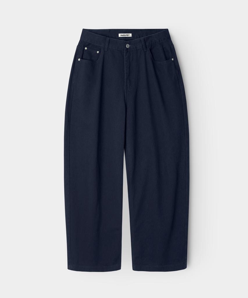 INDUST Barrel Fit Curved Wide Pants_Navy