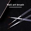 3 Pcs/Set Nail Art Brushes Fine Liner Brush Anti-slip Handle Soft Bristle Portable Lightweight Nail Art Striping Brushes Thin Line Nail Brush Detail