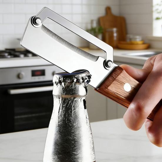 Gemüseschäler mit scharfer Klinge Multifunktions-Kartoffelschäler 2-in-1 Flaschenöffner für Obst Kartoffel Kürbis Melone Kochwerkzeug
