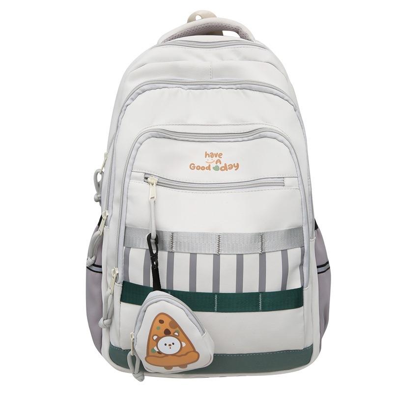 School Bag High School Girls School Bag New Nylon University Computer Backpack Junior High School Student Travel College Wind Backpack