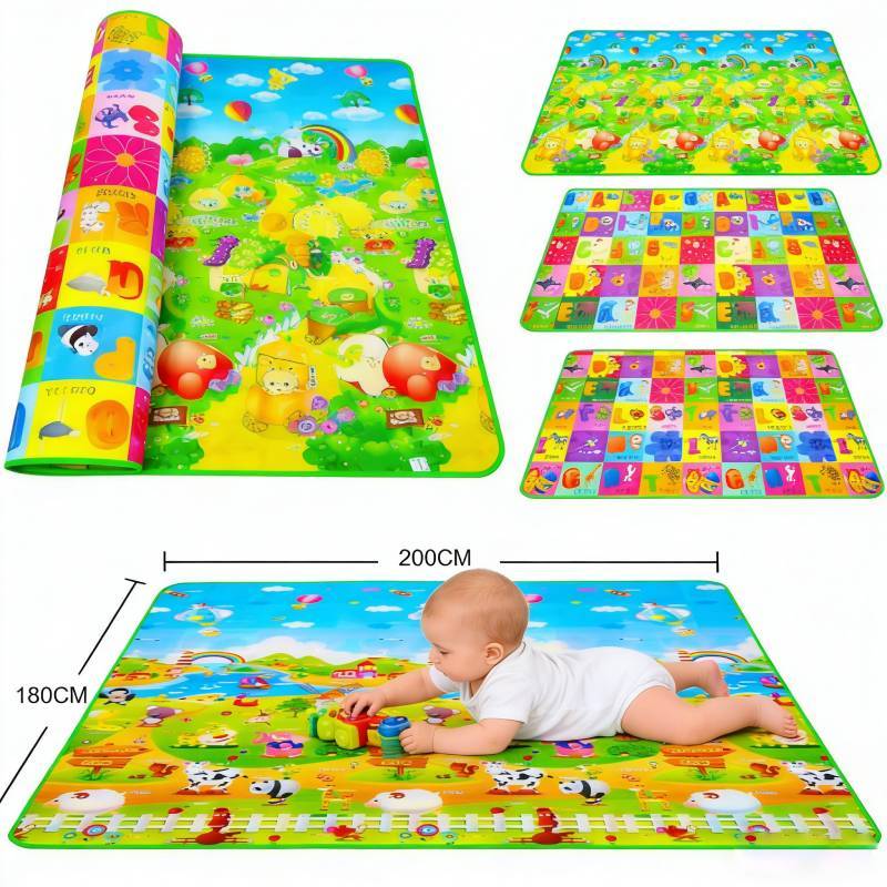 Baby Crawling Mat Eva Foam Foldable Play Gym With Soft Surface For Toddler Learning And Baby Development