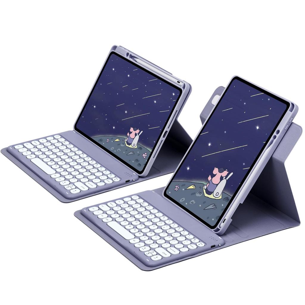 iPad 10th Gen 360° Rotating Leather Case with Touch Keyboard & Pen Slot